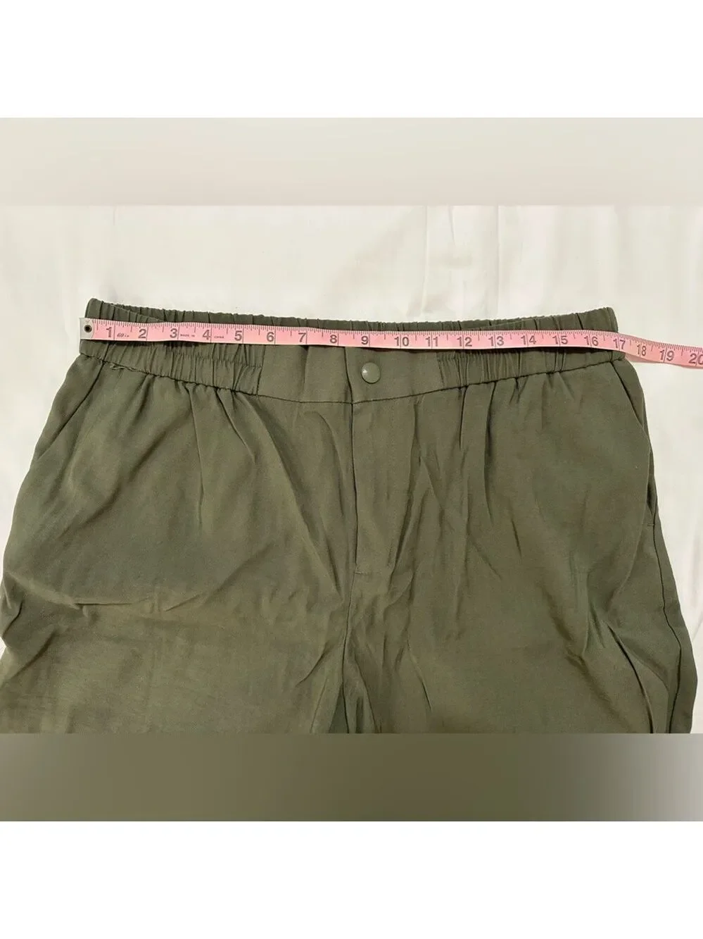 A NEW DAY FOREST GREEN HIGH RISE JOGGERS TROUSER STYLE UP OR DOWN XL EUC